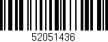 Código de barras (EAN, GTIN, SKU, ISBN): '52051436'