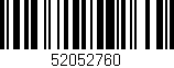 Código de barras (EAN, GTIN, SKU, ISBN): '52052760'