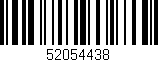Código de barras (EAN, GTIN, SKU, ISBN): '52054438'