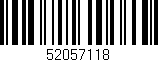 Código de barras (EAN, GTIN, SKU, ISBN): '52057118'