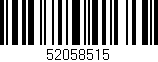 Código de barras (EAN, GTIN, SKU, ISBN): '52058515'