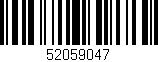 Código de barras (EAN, GTIN, SKU, ISBN): '52059047'