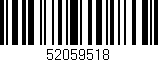 Código de barras (EAN, GTIN, SKU, ISBN): '52059518'