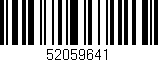 Código de barras (EAN, GTIN, SKU, ISBN): '52059641'