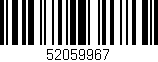 Código de barras (EAN, GTIN, SKU, ISBN): '52059967'