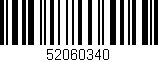 Código de barras (EAN, GTIN, SKU, ISBN): '52060340'