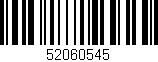 Código de barras (EAN, GTIN, SKU, ISBN): '52060545'