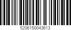 Código de barras (EAN, GTIN, SKU, ISBN): '5206150043613'