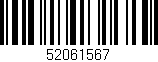 Código de barras (EAN, GTIN, SKU, ISBN): '52061567'