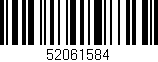 Código de barras (EAN, GTIN, SKU, ISBN): '52061584'