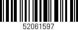 Código de barras (EAN, GTIN, SKU, ISBN): '52061597'