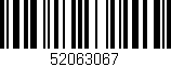 Código de barras (EAN, GTIN, SKU, ISBN): '52063067'