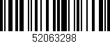 Código de barras (EAN, GTIN, SKU, ISBN): '52063298'