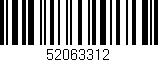 Código de barras (EAN, GTIN, SKU, ISBN): '52063312'