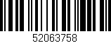 Código de barras (EAN, GTIN, SKU, ISBN): '52063758'