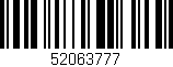 Código de barras (EAN, GTIN, SKU, ISBN): '52063777'