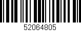 Código de barras (EAN, GTIN, SKU, ISBN): '52064805'