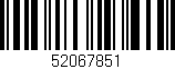 Código de barras (EAN, GTIN, SKU, ISBN): '52067851'
