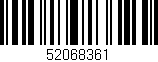 Código de barras (EAN, GTIN, SKU, ISBN): '52068361'