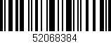 Código de barras (EAN, GTIN, SKU, ISBN): '52068384'
