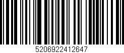 Código de barras (EAN, GTIN, SKU, ISBN): '5206922412647'