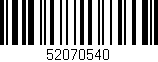 Código de barras (EAN, GTIN, SKU, ISBN): '52070540'