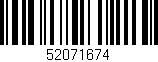 Código de barras (EAN, GTIN, SKU, ISBN): '52071674'