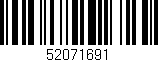 Código de barras (EAN, GTIN, SKU, ISBN): '52071691'