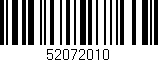Código de barras (EAN, GTIN, SKU, ISBN): '52072010'