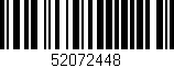 Código de barras (EAN, GTIN, SKU, ISBN): '52072448'