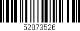 Código de barras (EAN, GTIN, SKU, ISBN): '52073526'