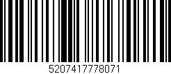 Código de barras (EAN, GTIN, SKU, ISBN): '5207417778071'