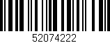 Código de barras (EAN, GTIN, SKU, ISBN): '52074222'