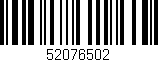 Código de barras (EAN, GTIN, SKU, ISBN): '52076502'