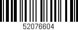 Código de barras (EAN, GTIN, SKU, ISBN): '52076604'