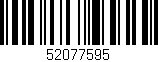 Código de barras (EAN, GTIN, SKU, ISBN): '52077595'