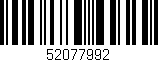 Código de barras (EAN, GTIN, SKU, ISBN): '52077992'
