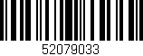 Código de barras (EAN, GTIN, SKU, ISBN): '52079033'