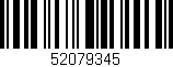 Código de barras (EAN, GTIN, SKU, ISBN): '52079345'