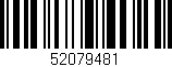 Código de barras (EAN, GTIN, SKU, ISBN): '52079481'