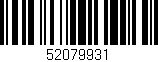Código de barras (EAN, GTIN, SKU, ISBN): '52079931'