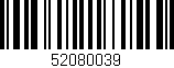 Código de barras (EAN, GTIN, SKU, ISBN): '52080039'