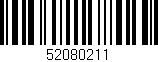 Código de barras (EAN, GTIN, SKU, ISBN): '52080211'
