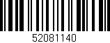 Código de barras (EAN, GTIN, SKU, ISBN): '52081140'