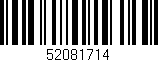 Código de barras (EAN, GTIN, SKU, ISBN): '52081714'