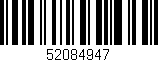 Código de barras (EAN, GTIN, SKU, ISBN): '52084947'