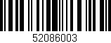 Código de barras (EAN, GTIN, SKU, ISBN): '52086003'