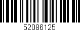Código de barras (EAN, GTIN, SKU, ISBN): '52086125'