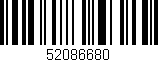 Código de barras (EAN, GTIN, SKU, ISBN): '52086680'