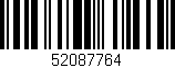 Código de barras (EAN, GTIN, SKU, ISBN): '52087764'